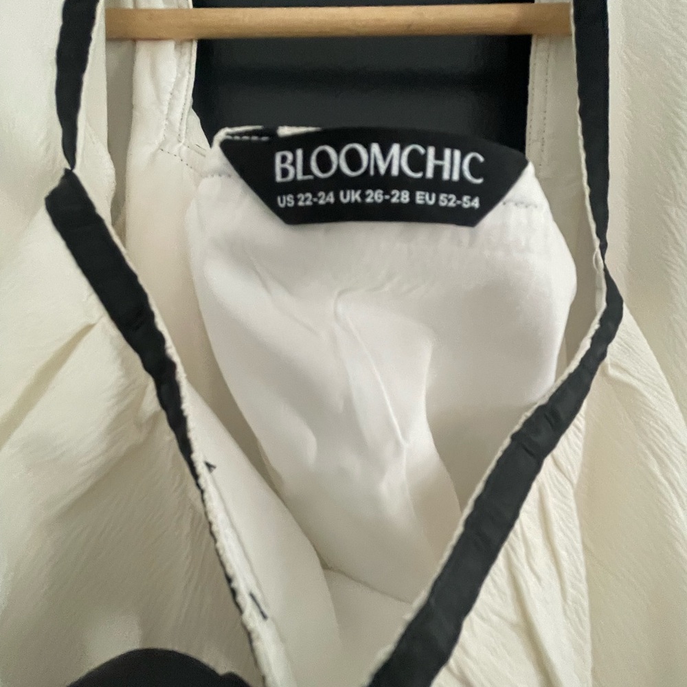 BloomChic Elegant Dress in Cream with Black Accents W/POCKETS!!!😃 Plus size 22 - Picture 3 of 3